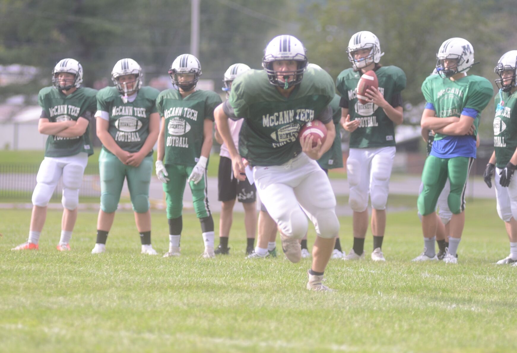 McCann Tech ball carrier finishes run